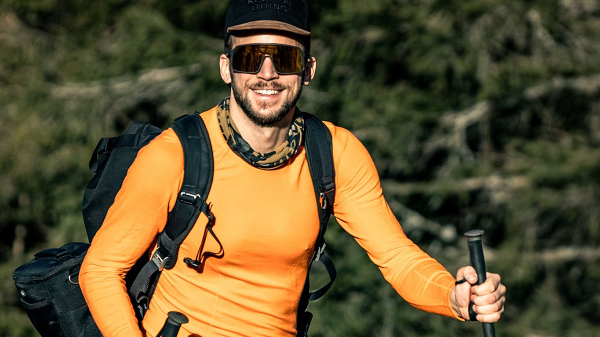 Termoaktywne kalesony sportowe męskie Brubeck Active Wool - pół syntetyczne / pół z wełny merino - kolor: czarny